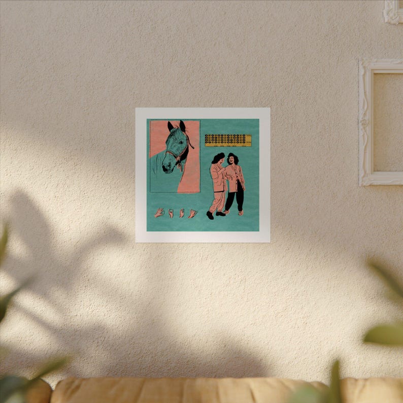 Mid-Century Mexican Women Art Print, Textured Watercolor Paper image 15