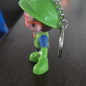Blippi Recycling Truck Driver Toy Handmade Keychain image 3