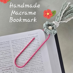 Handmade Macrame Jumbo Paperclip Bookmark Set of 3
