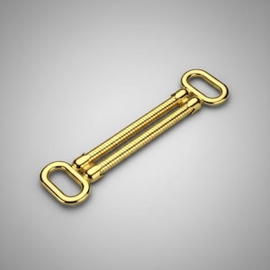 Cadena decorativa dorada con cierre de latón | Cadena de sujeción para artículos de cuero, pulida en oro | Accesorio de moda para manualidades en cuero