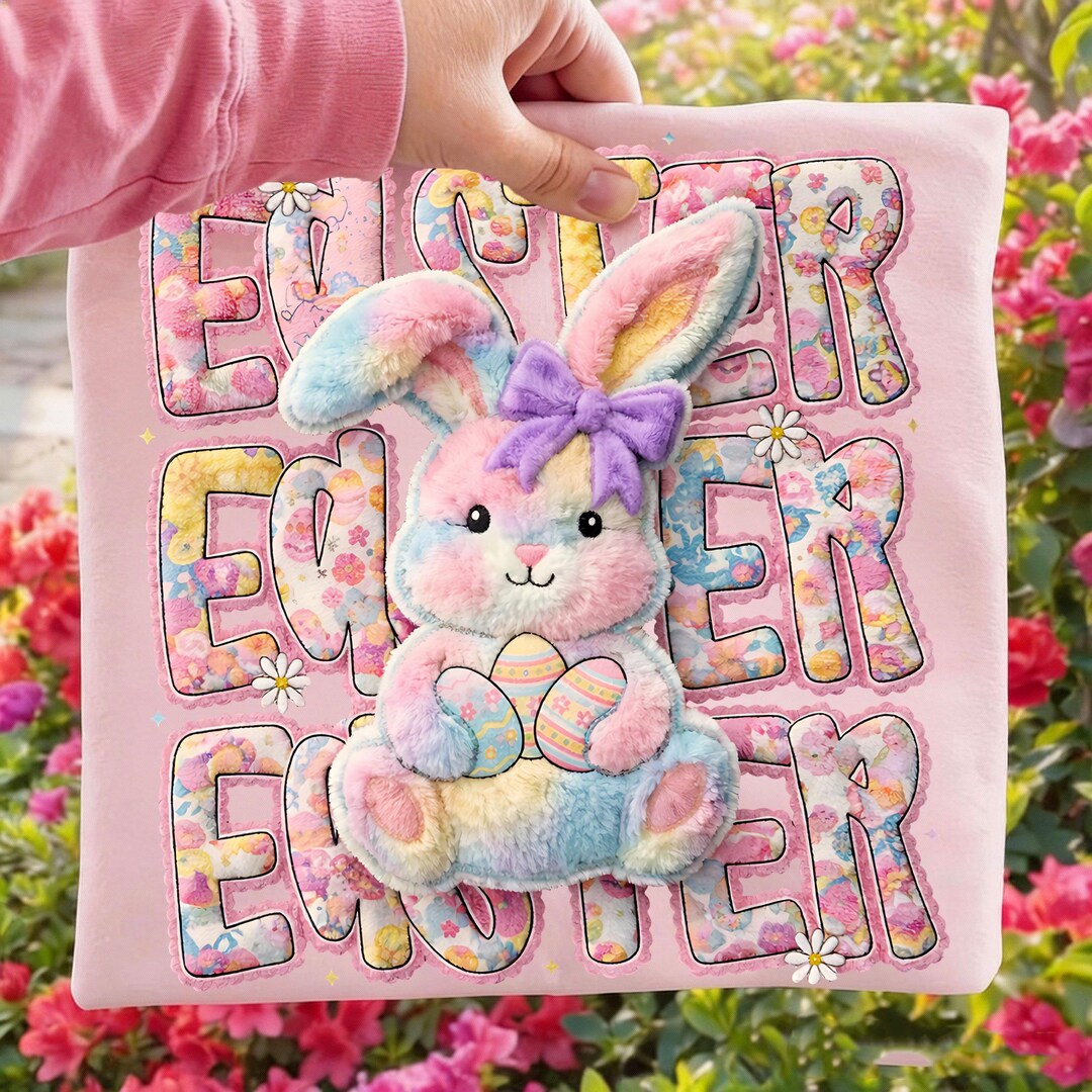 Latch Hook Easter Bunny PNG | Rug Hook Bunny PNG | Textured Easter ...