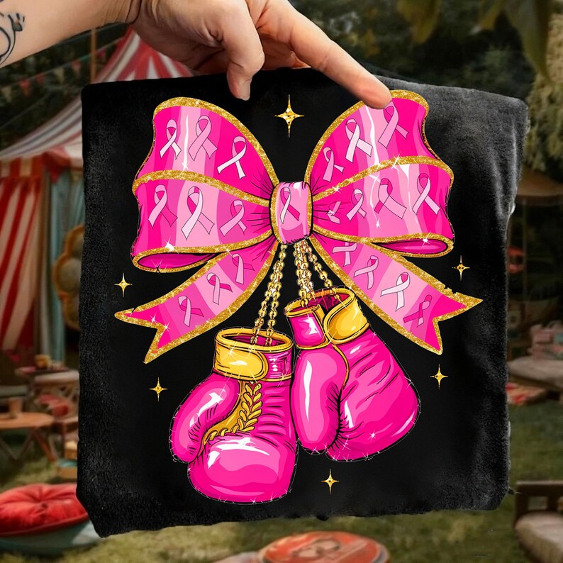Coquette Boxing Gloves Breast Cancer PNG | Pink Ribbon Awareness ...