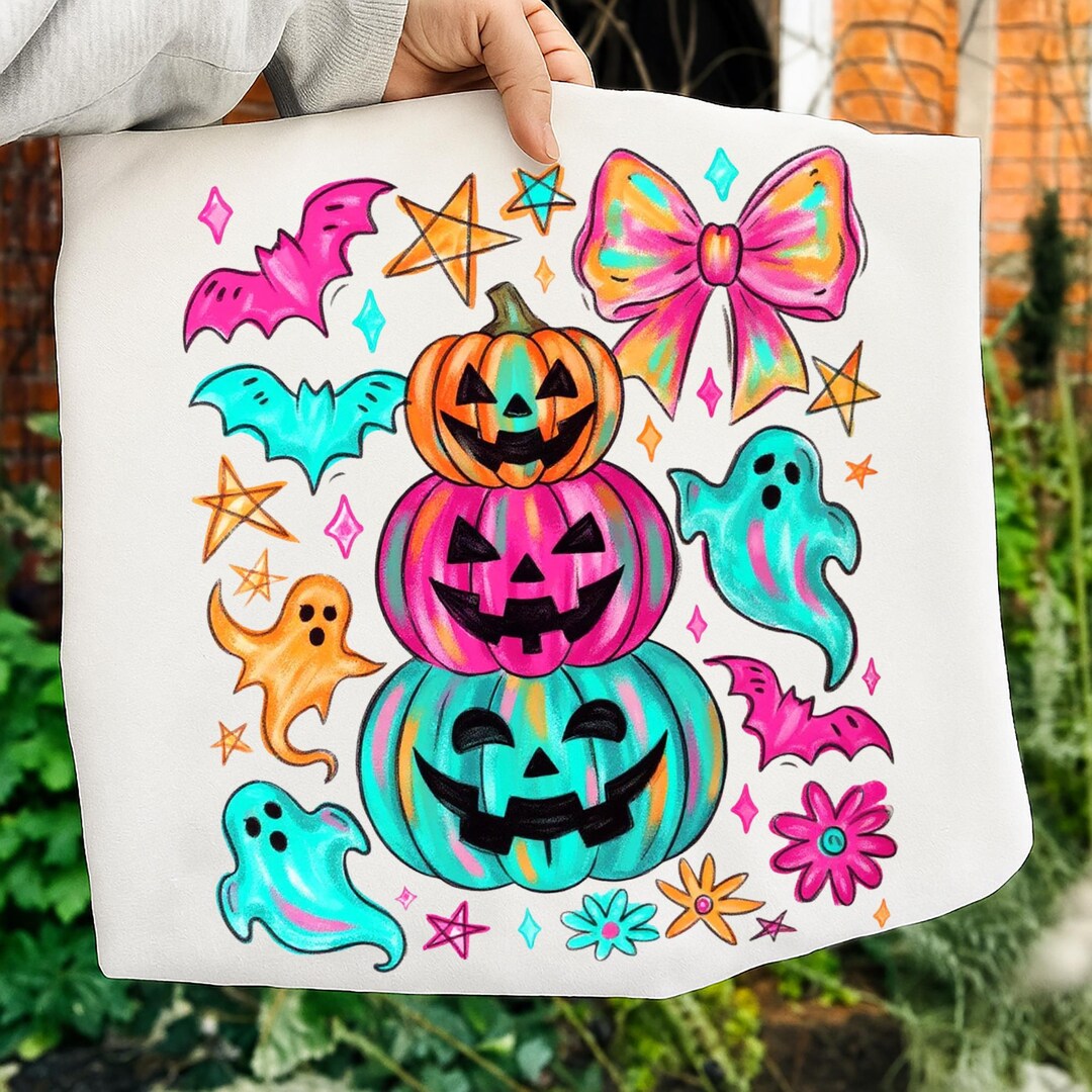 Floral Halloween Ghost Coquette PNG, Cute Retro Ghost With Flowers ...