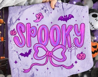 Preppy Spooky Coquette Halloween-strik png, schattig girly spookstrikontwerp, esthetische Halloween-sublimatie png, trendy coquettestrik-afbeelding png