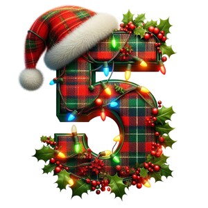 Christmas Alphabet Clipart Bundle PNG, Festive Letter Set for Holiday ...