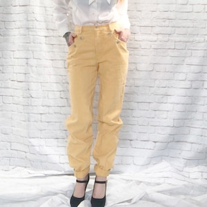 Vintage 80s Roper Western Jeans High Waist Mustard Yellow Denim M Festival Southwestern