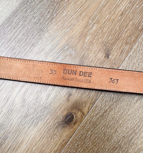 Vintage 90s Dundee Leather Western Equestrian Riding Belt  display picture 3