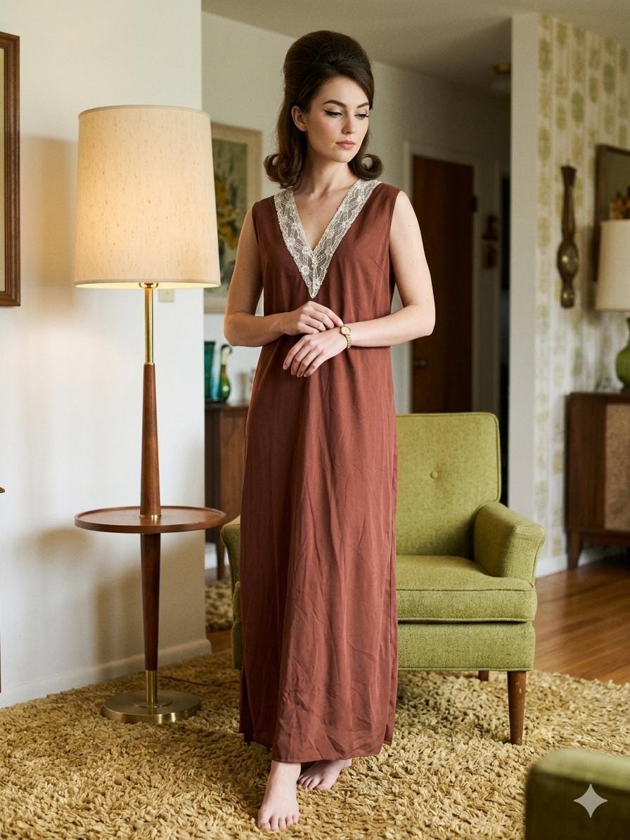 Brown Nightgown - Etsy