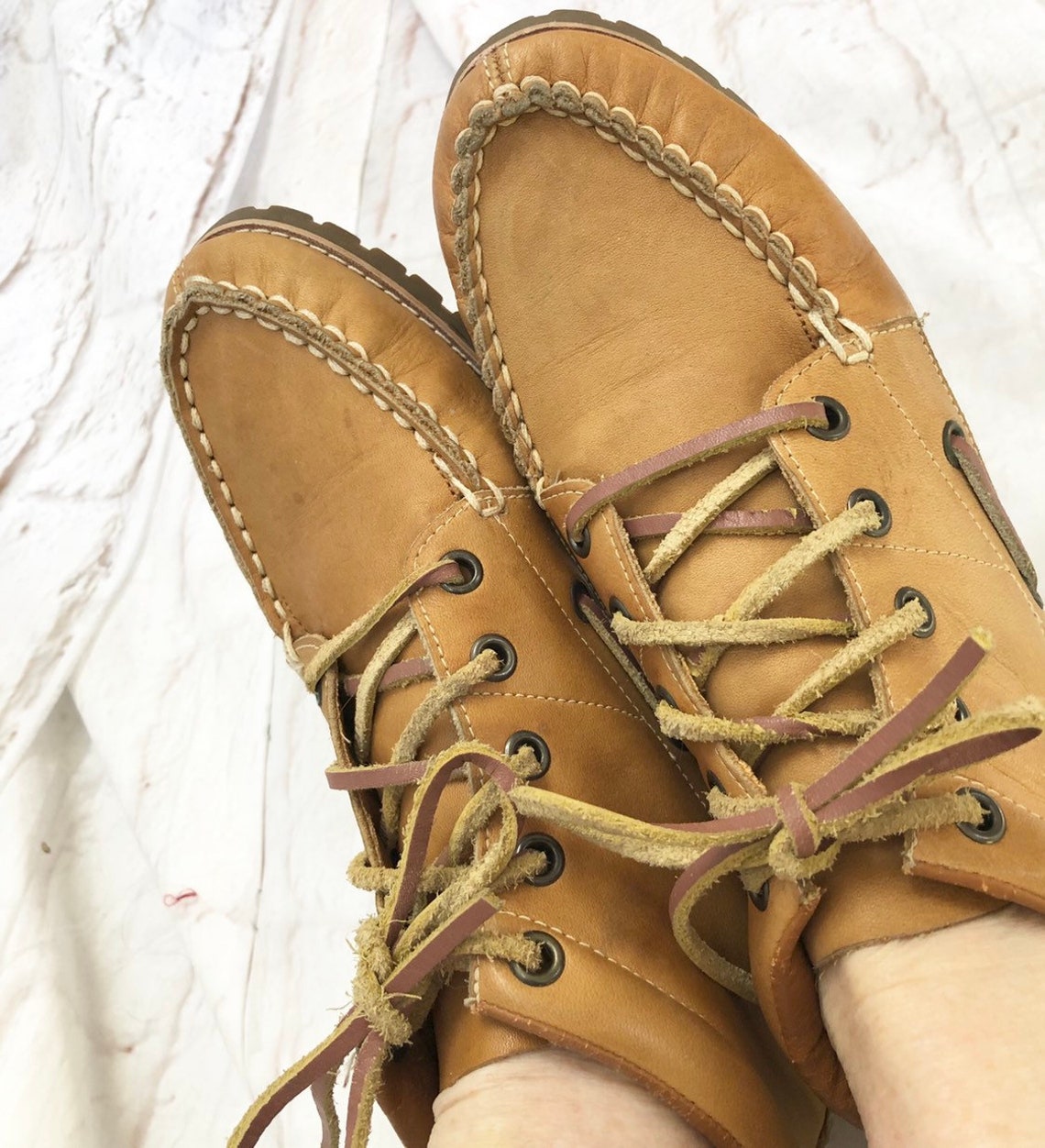 90s Vintage Whimsigoth Esprit Lace Up Shoes SZ 7.5