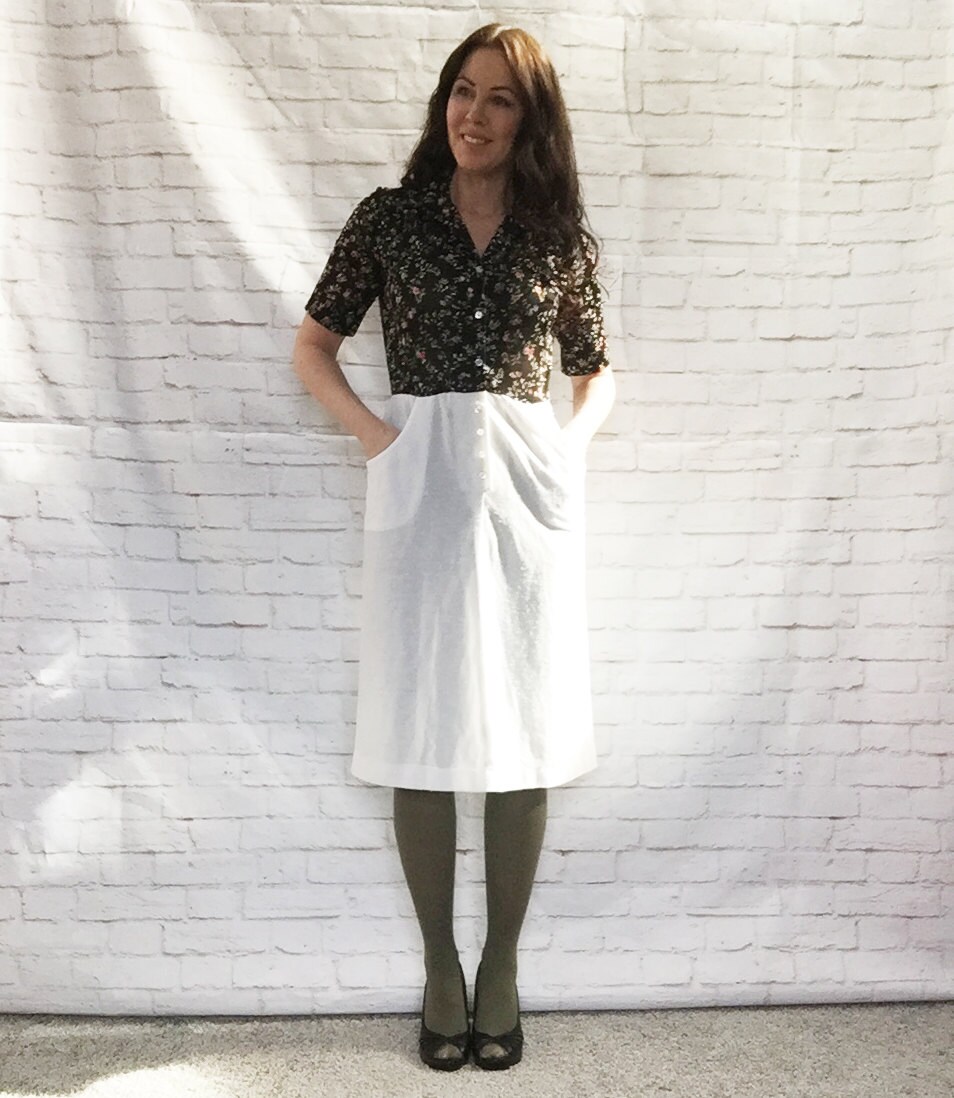 Buy Girls White  Navy Blue Solid Shirt  Printed Skirt with Attached  Suspenders online  Looksgudin