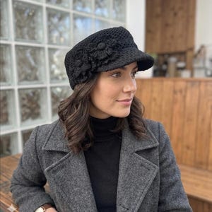 Handmade Upcycled Black Wool Cadet Military Hat Handmade Cadet Cap - Etsy main image 4