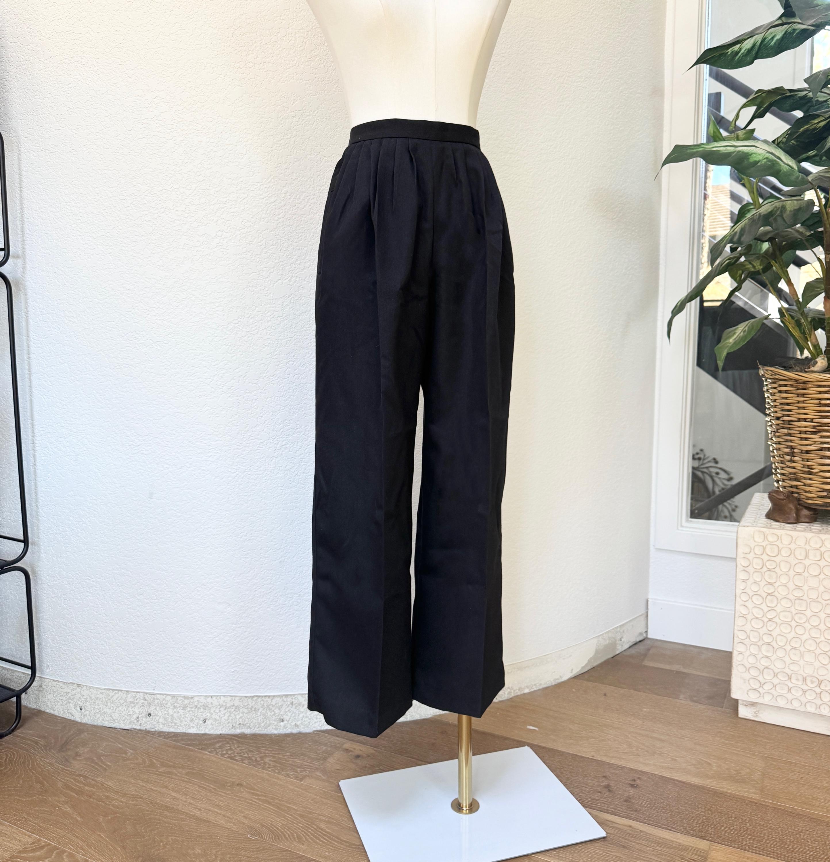 80s Black Trousers - Etsy