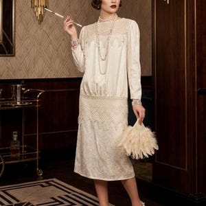 Cream Flapper Dress
