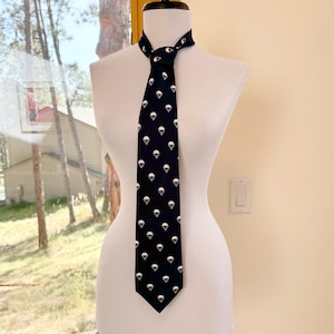 Vintage Preppy Parachute Novelty Print Necktie Tie Navy Blue White Red Collectible Deadstock