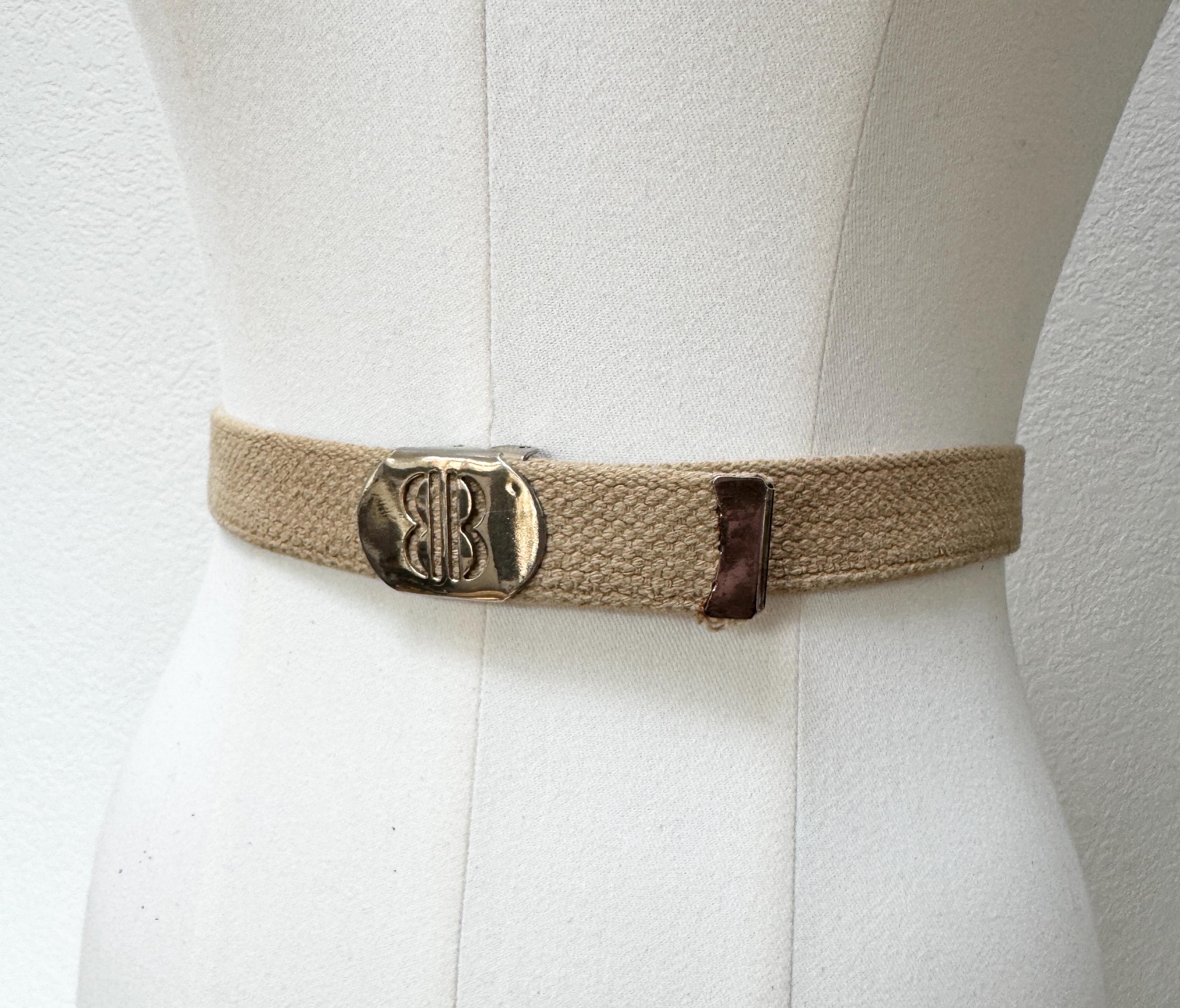 Bill Blass Gold Waist Belt Vintage Statement Elastic Belt Glam Y2K Dragon Scales Vintage Bill Blass Gold Medallion Belt 1980 main image 2