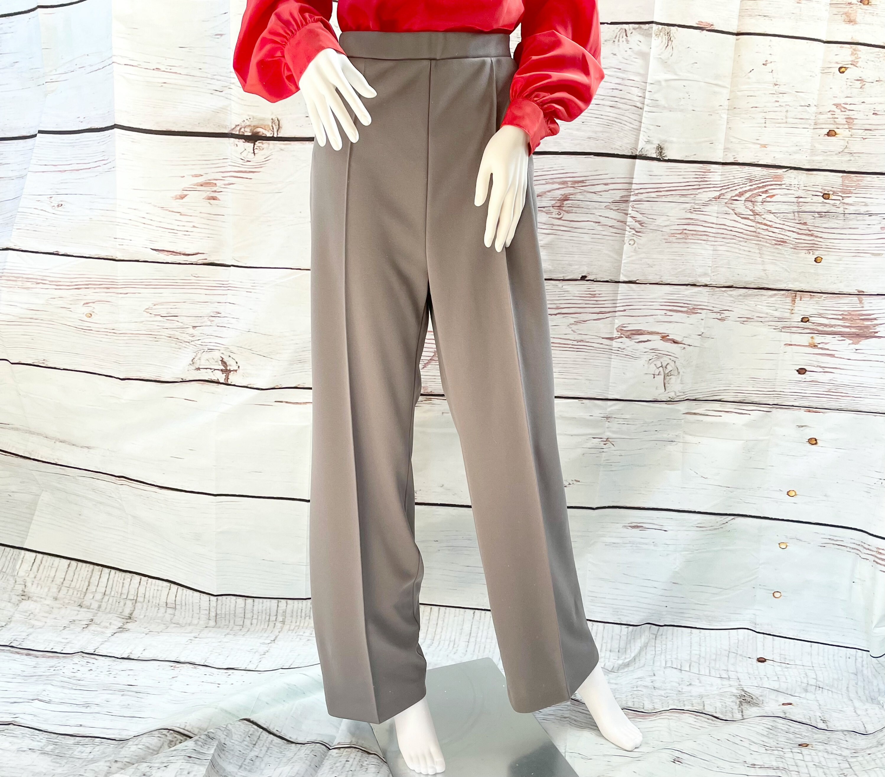 Vintage 70s Gray Polyester Pants XL 