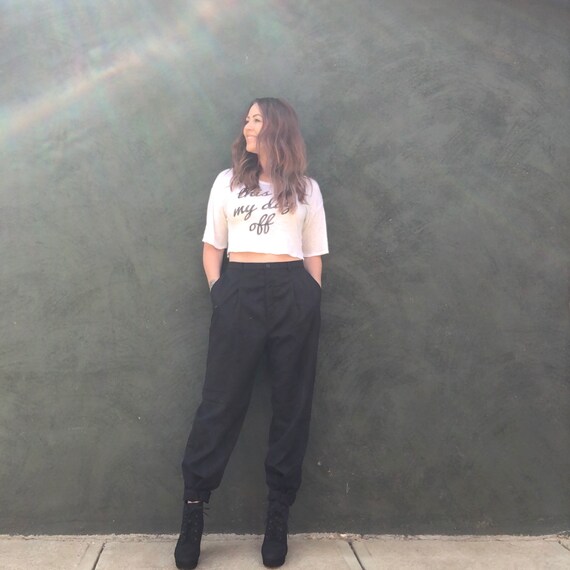 Vintage 80s Levi’s Black Baggy Mom Pants High Wais