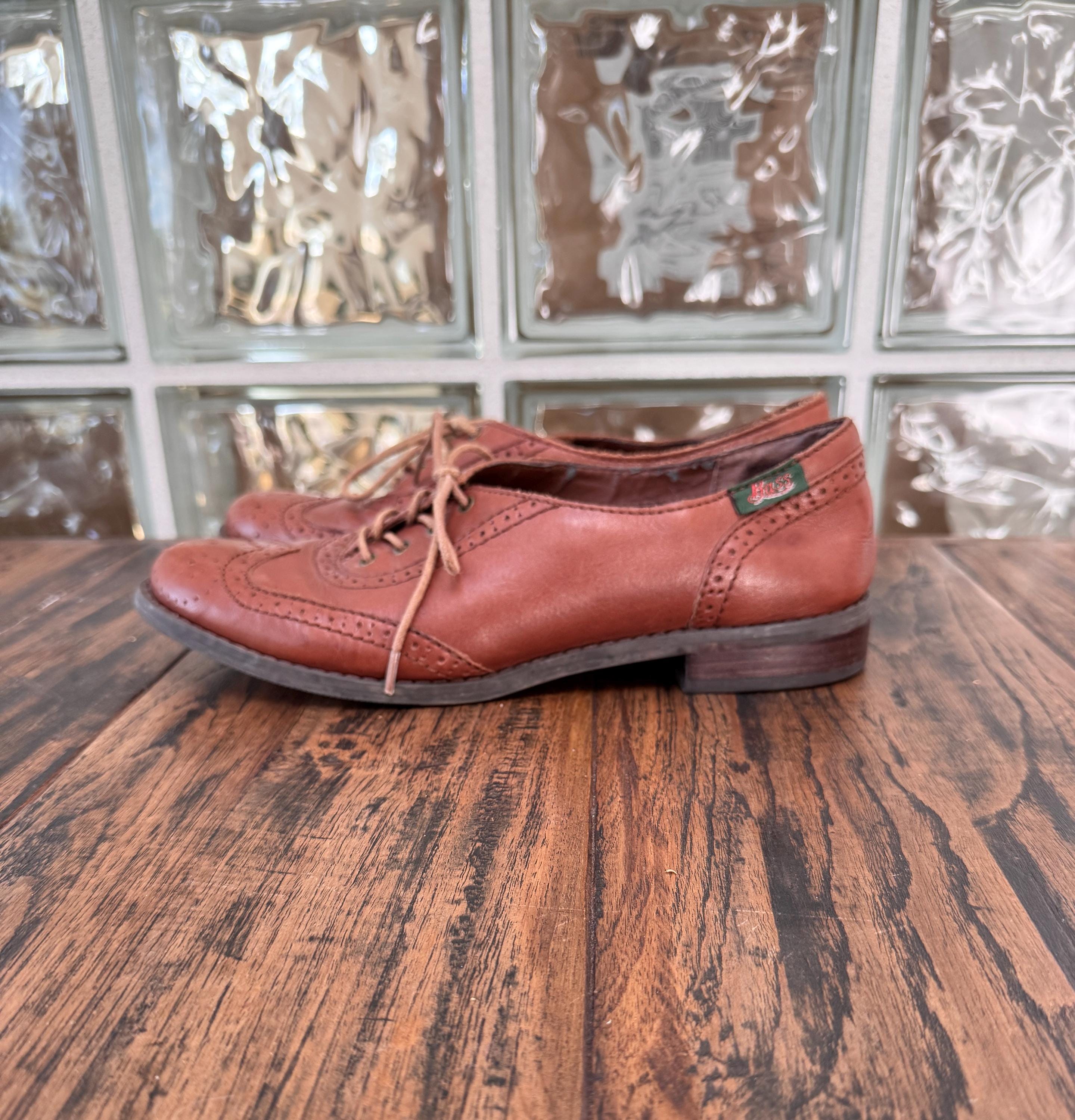 靴 90s archive square toe leather shoes 90s Leather Shoes - Etsy