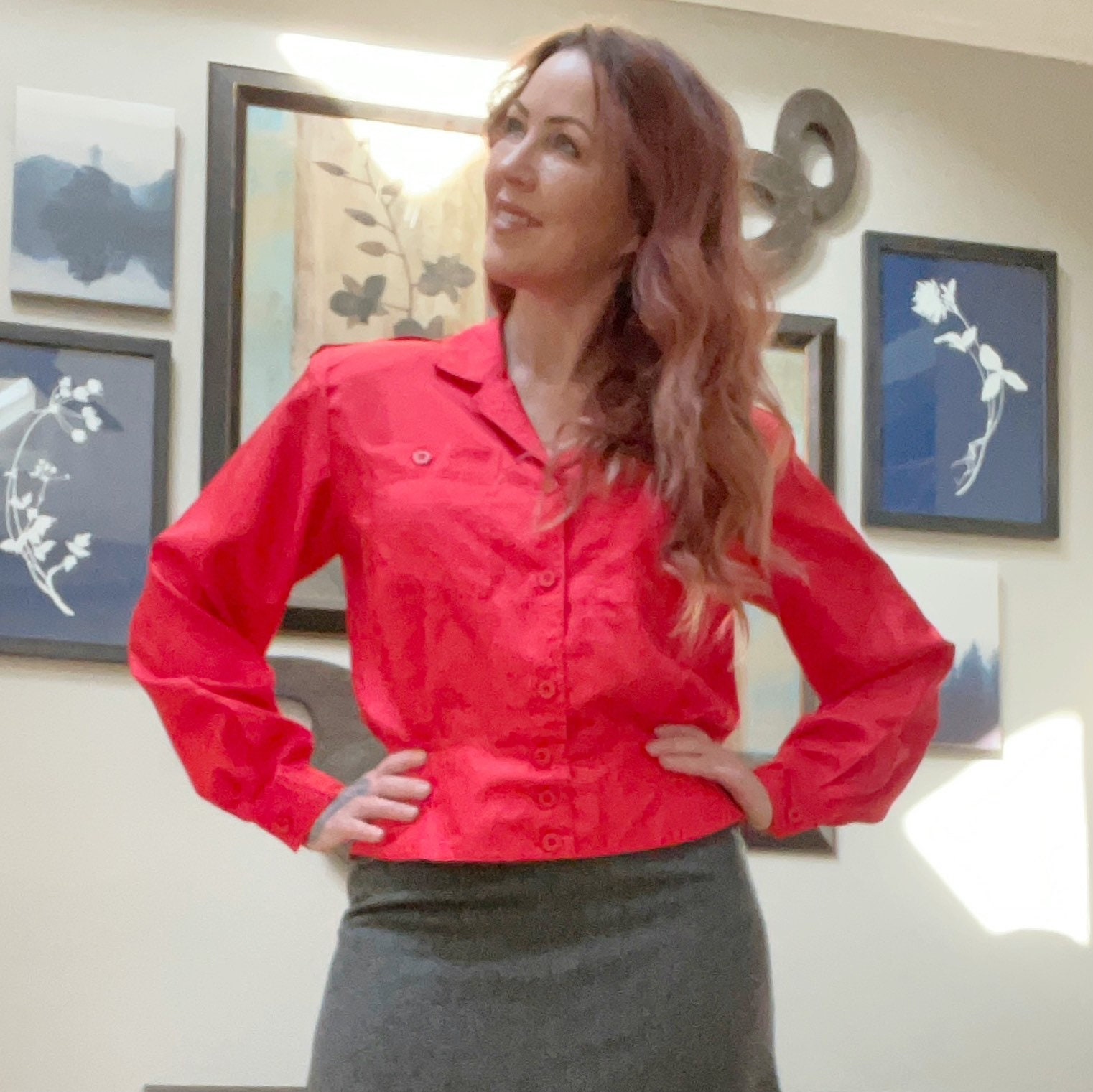 Military Peplum Blouse Shirt Jacket 