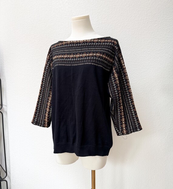 Vintage 90s Chaps Ralph Lauren Copper Metallic Ikat Southwestern