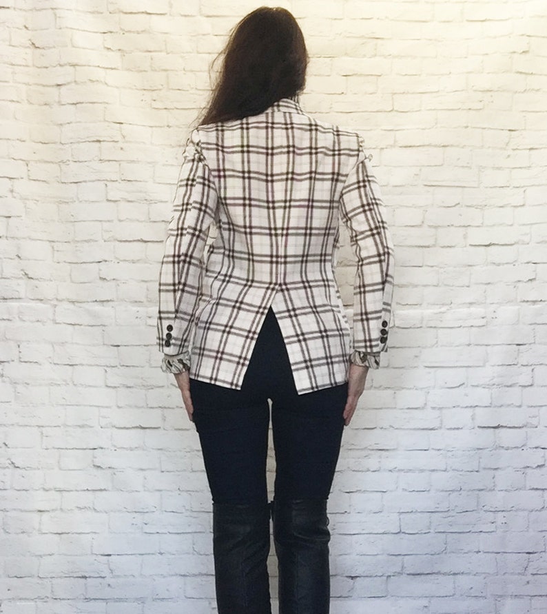 Vintage 60s Mod Plaid Riding Coat Blazer Jacket Campus - Etsy