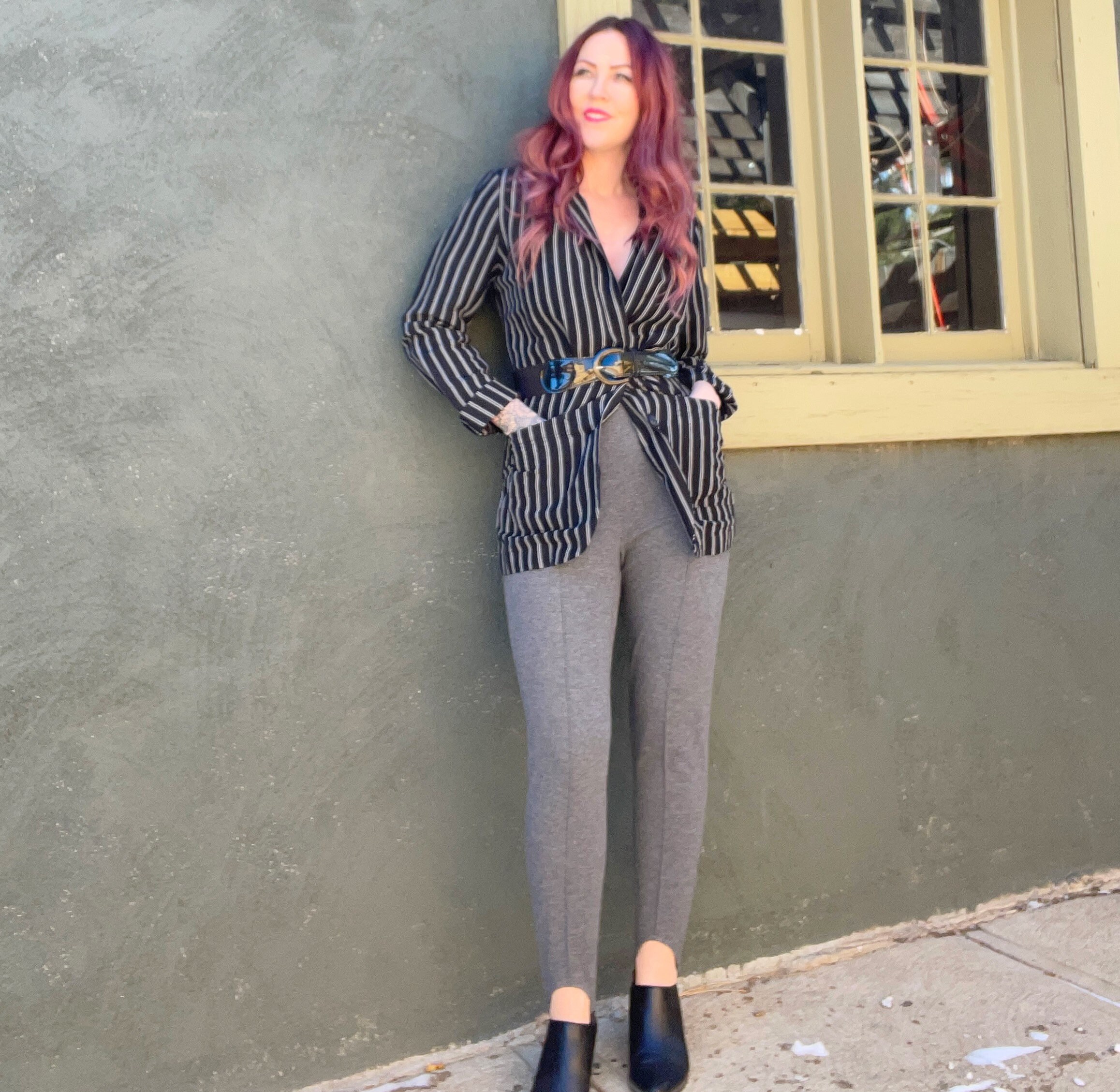 Vintage 90s Heather Gray Stretch 