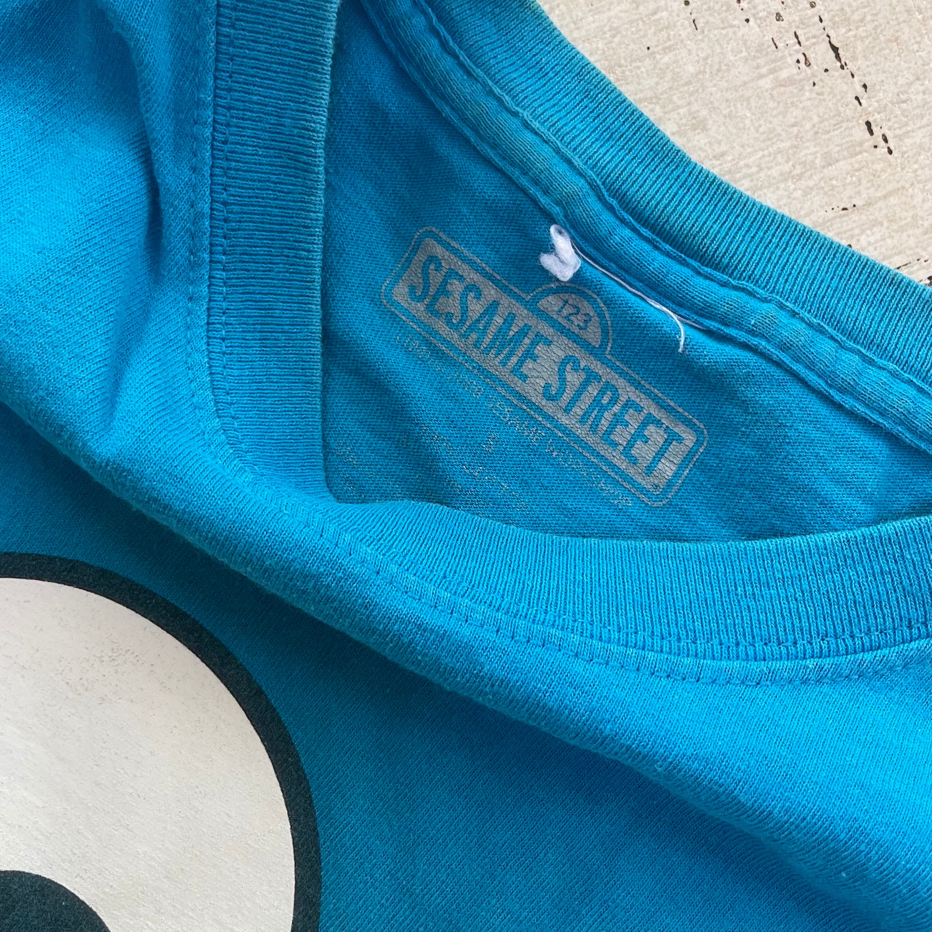 Vintage Y2K Sesame Street Cookie Monster T-shirt S Unisex Novelty 
