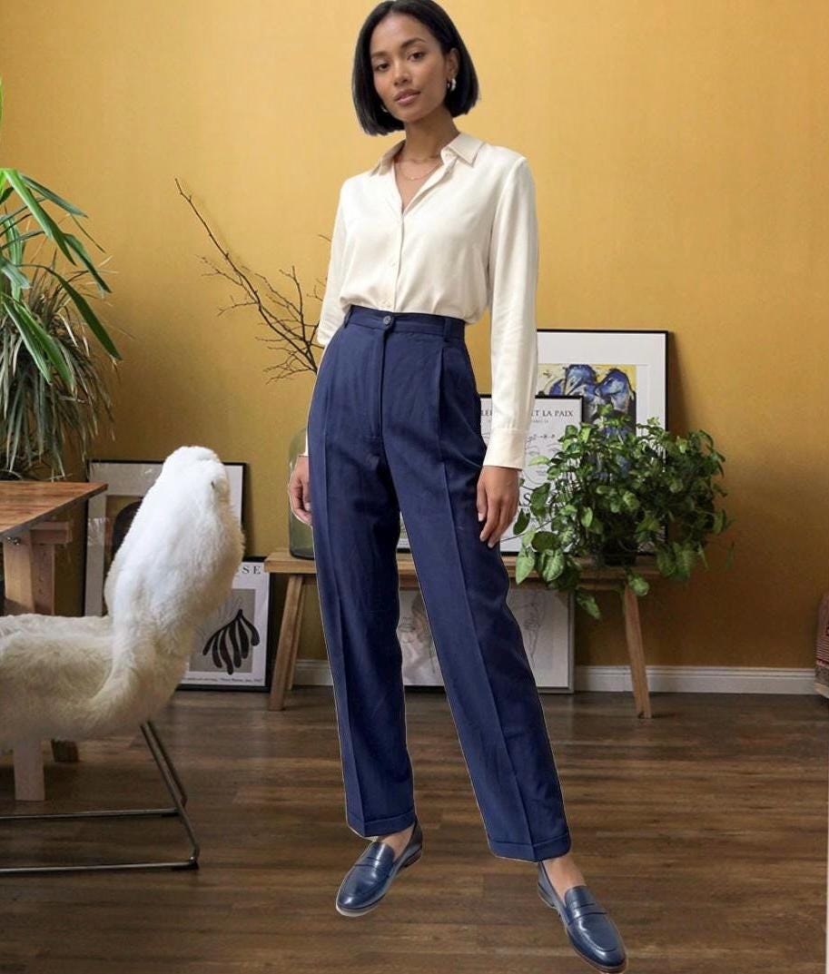 80's Wide Leg Pants - Etsy 80's Wide Leg Pants - Etsy