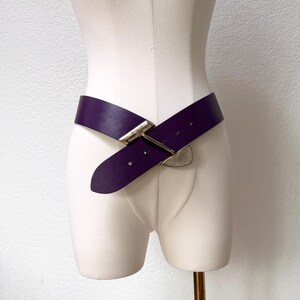 Vintage 80\'s Avant Garde Leather & Metal Waist Belt Adjustable Size M 80s Avant Garde Belt - Etsy main image 2