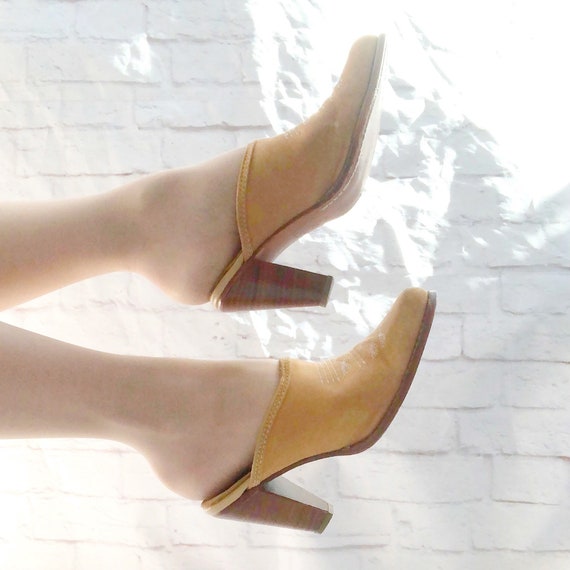 Vintage 90s Zodiac Western Mules Clogs 7.5 Cowboy