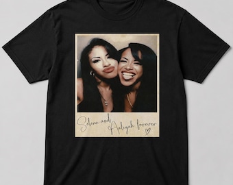 Selena and Aaliyah Forever Shirt, 90s Music Tribute Tee, R&B Legends Graphic T-Shirt, Vintage Inspired Memorial Shirt