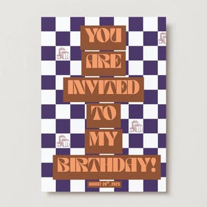 Unique Birthday Invitation Card Template