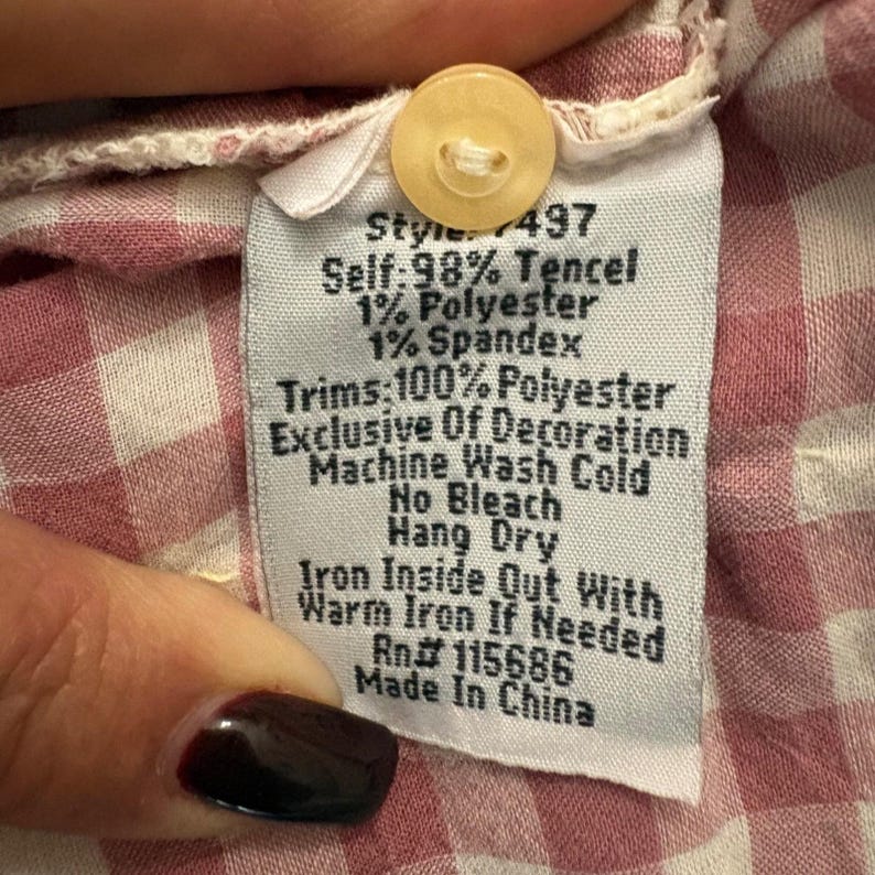 Johnny Was Bluse Damen Workshop Rosa Vichy-Karo-Bluse mit Stickerei und Schnürung Top XS Bild 14