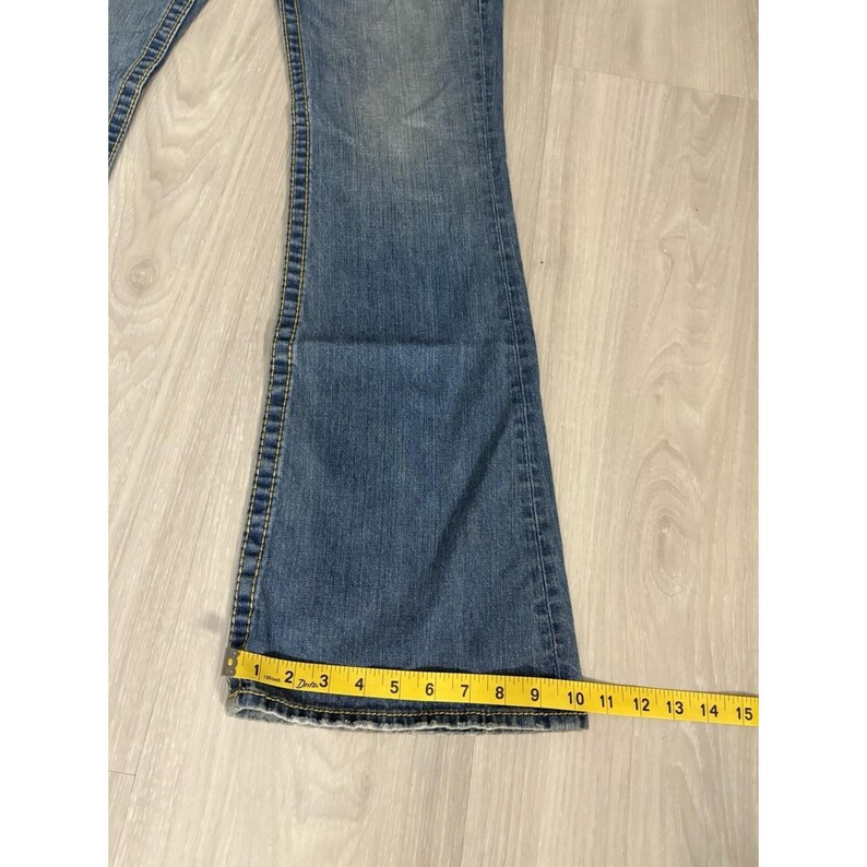 True Religion Jeans Damen Blau Regenbogen Bobby Straight Leg Hose Größe 30 Bild 8