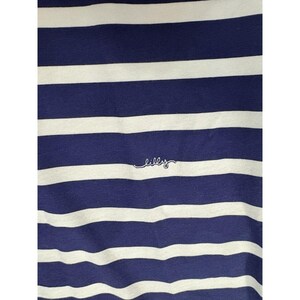 Abito Lilly Pulitzer da donna, blu navy, bianco a righe, in cotone Pima, modello a tubino, scollo multiplo, taglia M immagine 11