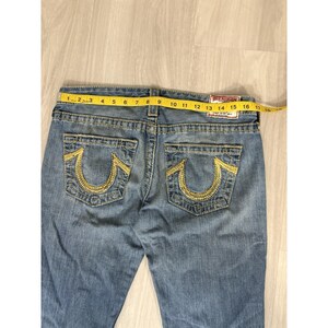 True Religion Jeans Damen Blau Regenbogen Bobby Straight Leg Hose Größe 30 Bild 11