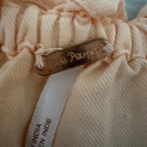 Free People jurk voor dames, perzikroze, geborduurd, off-shoulder boho tuniek, maat XS afbeelding 4