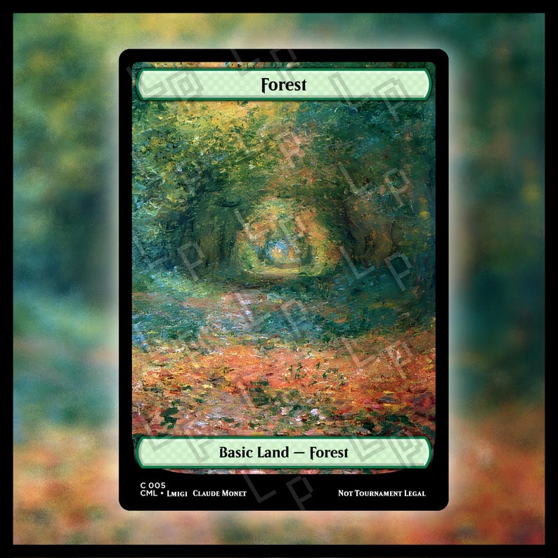 Monet Art MTG Basic Lands Proxy: Custom Magic Card - Etsy