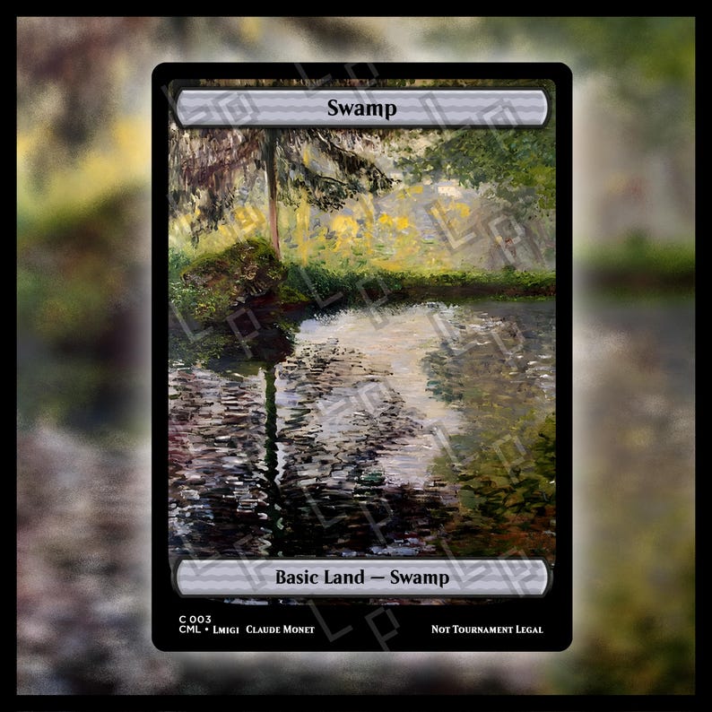 Monet Art MTG Basic Lands Proxy: Custom Magic Card - Etsy