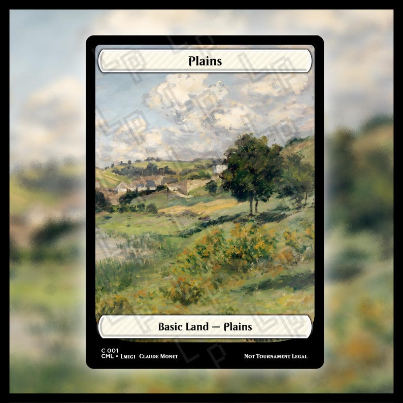 Monet Art MTG Basic Lands Proxy: Custom Magic Card - Etsy