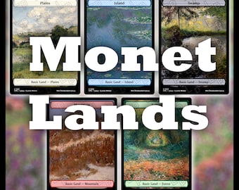 Monet Art MTG Basic Lands Proxy: Custom Magic Card