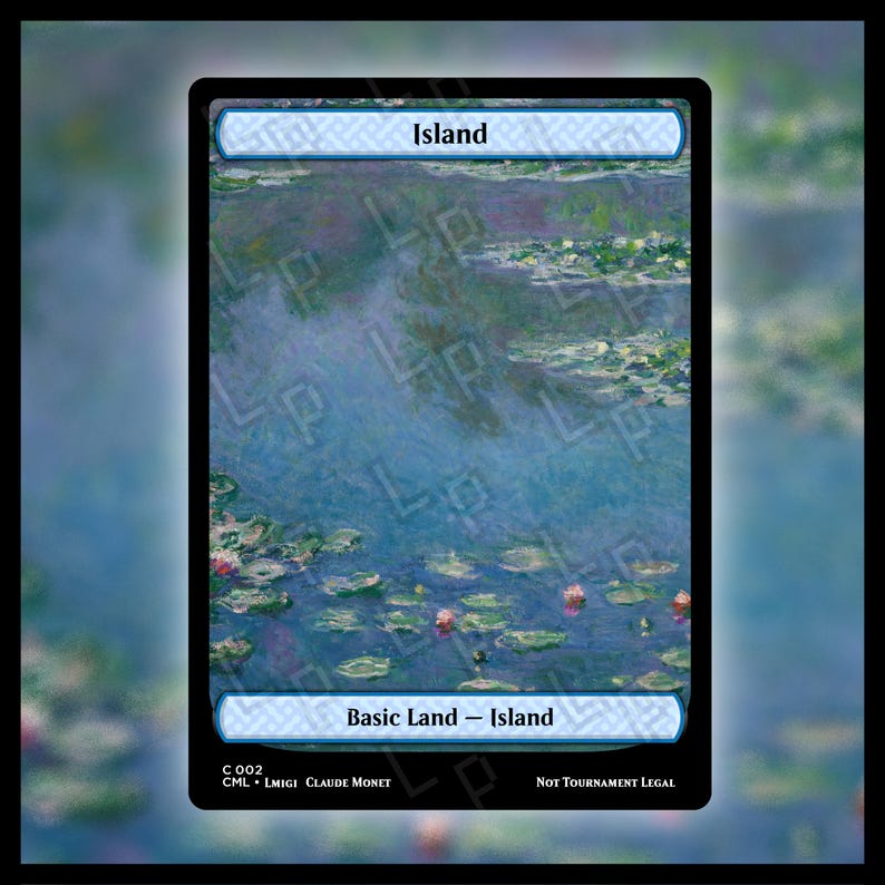 Monet Art MTG Basic Lands Proxy: Custom Magic Card - Etsy