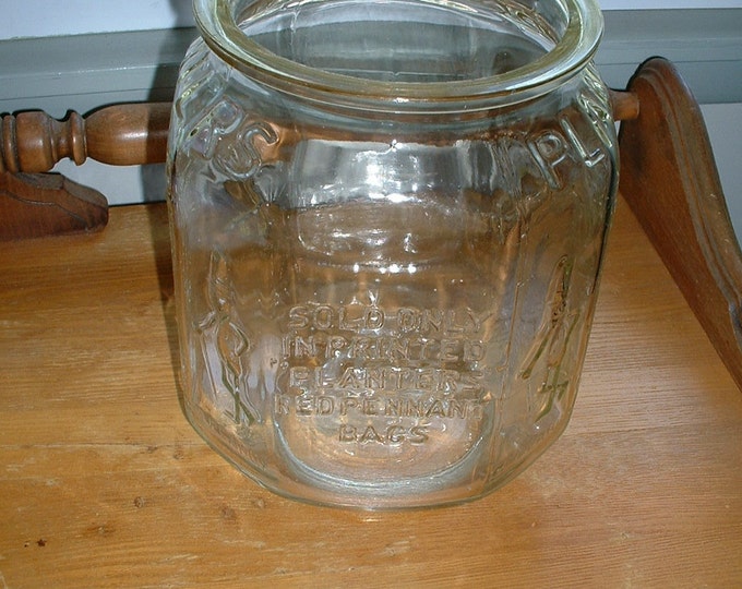 Vintage Mr Peanut Glass Jar W/o Lid Original Old Collectible Etsy