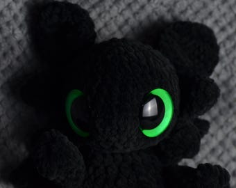 Peluche de dragón de ganchillo: Peluche de dragón hecho a mano