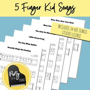 5 Finger Kid Songs for Beginner Piano