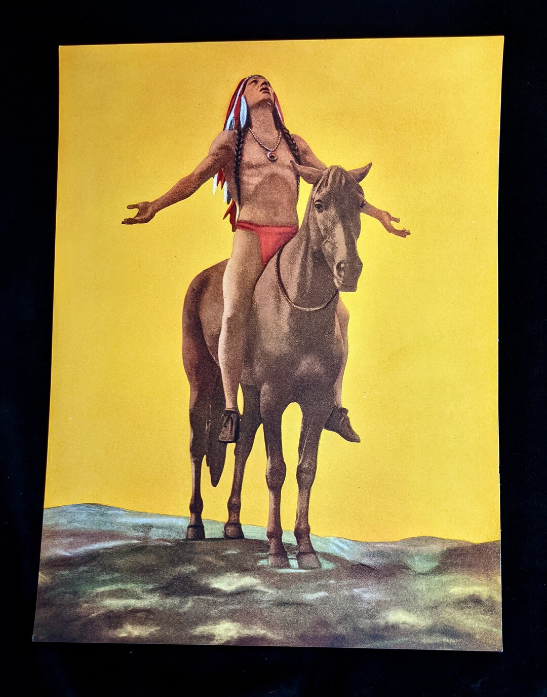 Appeal to the Great Spirit 1930's Original Lithographed Print