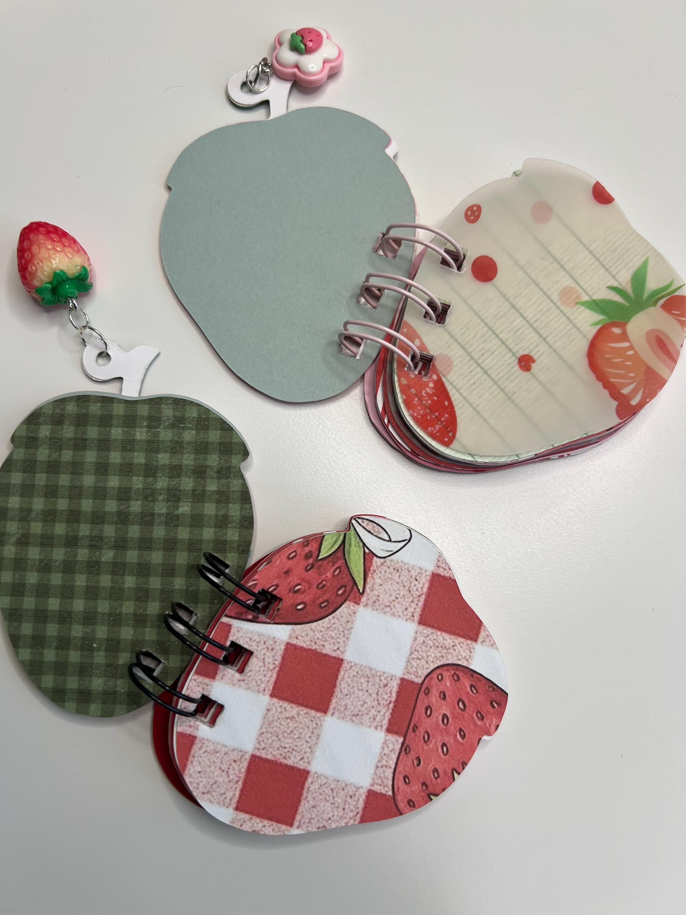 Strawberry Mini Notebook | Glitter Cardstock, Party Favor - Etsy