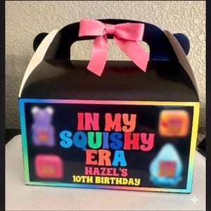I min squishy-era dekorerade fidget-festgåvor, tomma lådor, trendigt squishy-temafest, squishy-leksaksfödelsedag