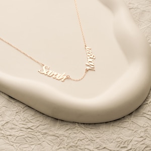 Custom Name Necklace, 18K Gold Plated Name Necklace, Personalized Name Necklace, Birthday Gift for Her, Mother&#39;s Day Gift