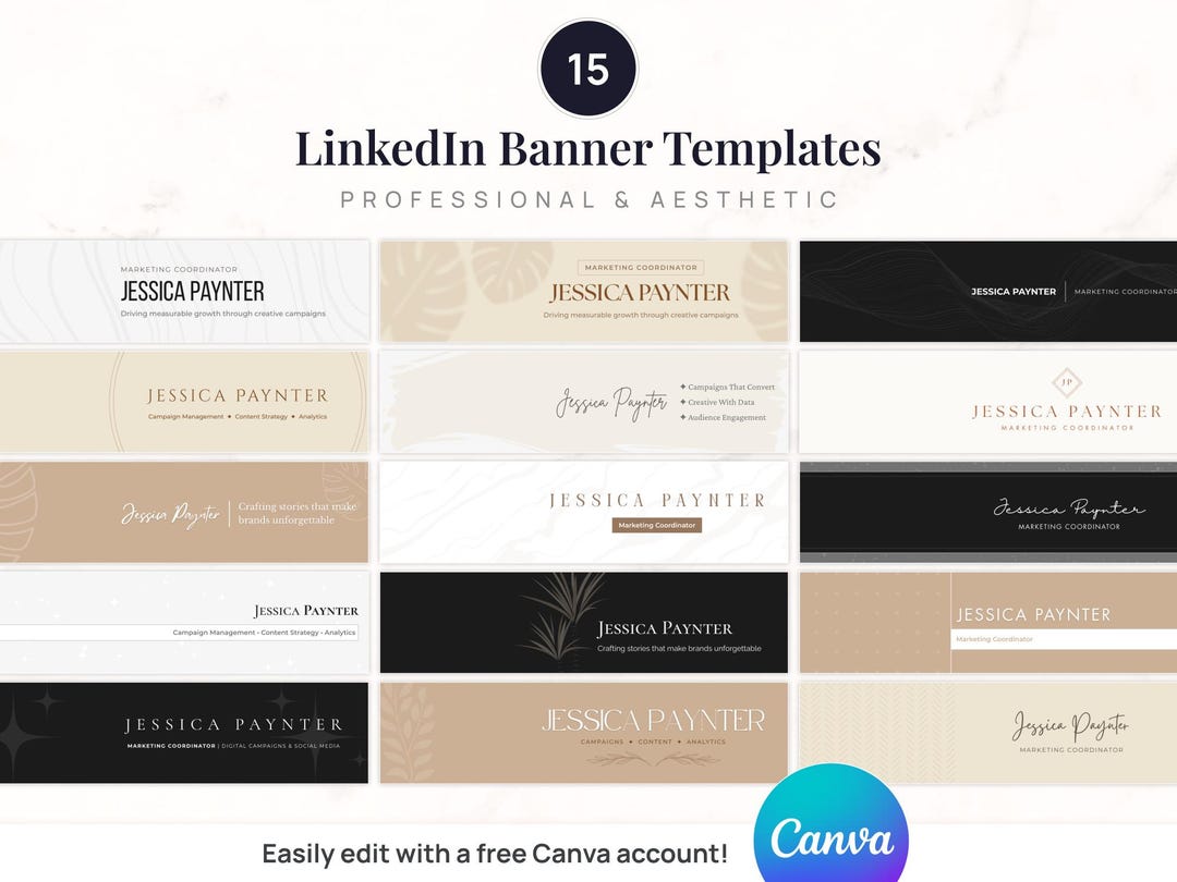 15 Linkedin Banner Templates | Editable Canva File | Professional ...